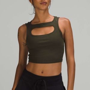 SOLD OUT lululemon scoop back, cut out front crop top